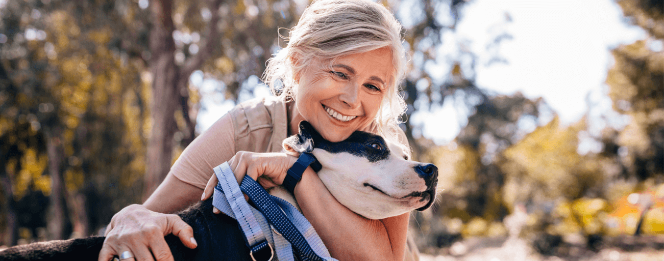 Woman with her dog